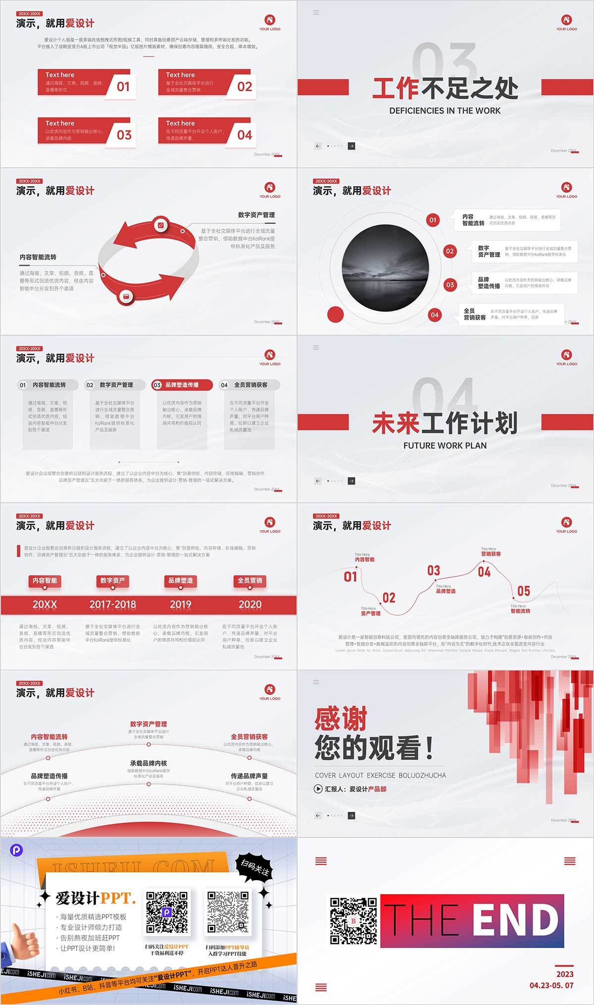 工作型PPT，年終總結PPT，匯報PPT，PPT排版， ppt模板下載，商務PPT模板